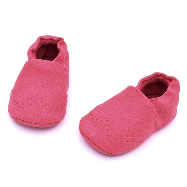 Zapatos de bebé de piel nobuk, mocasines de suela blanda para primeros pasos, para bebés de 0 a 18 meses 