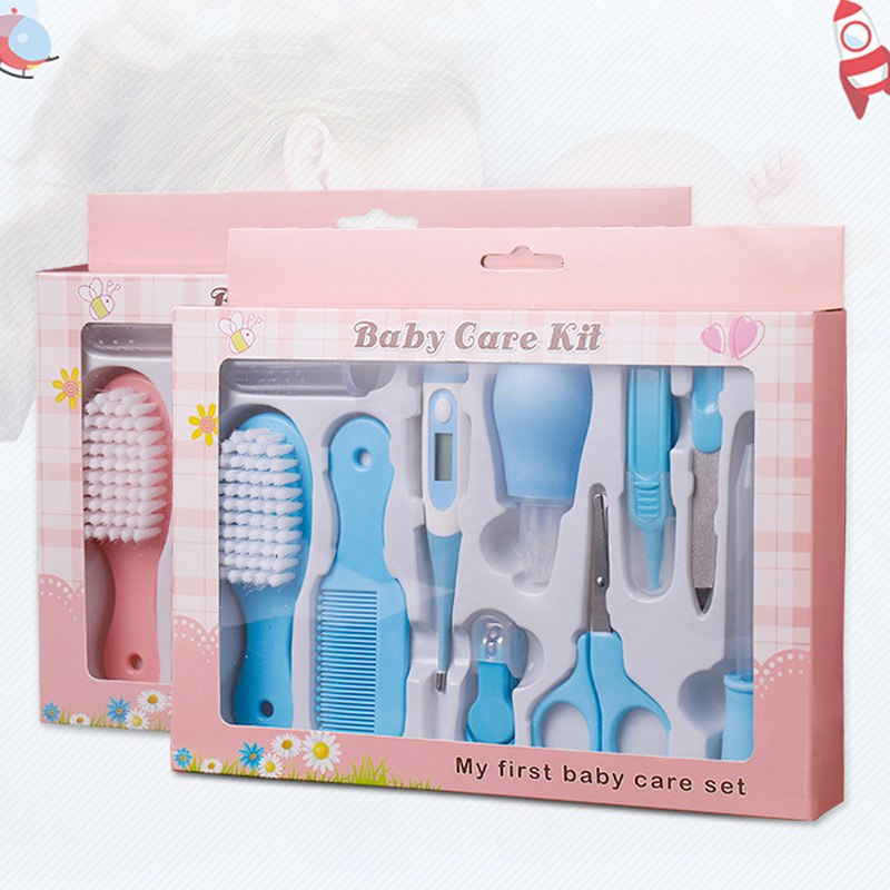 10Pcs/Set Baby Health Care Set Portable Newborn Baby Tool Kits Kids Grooming Kit Safety Cutter Nail Care Set for Baby Children