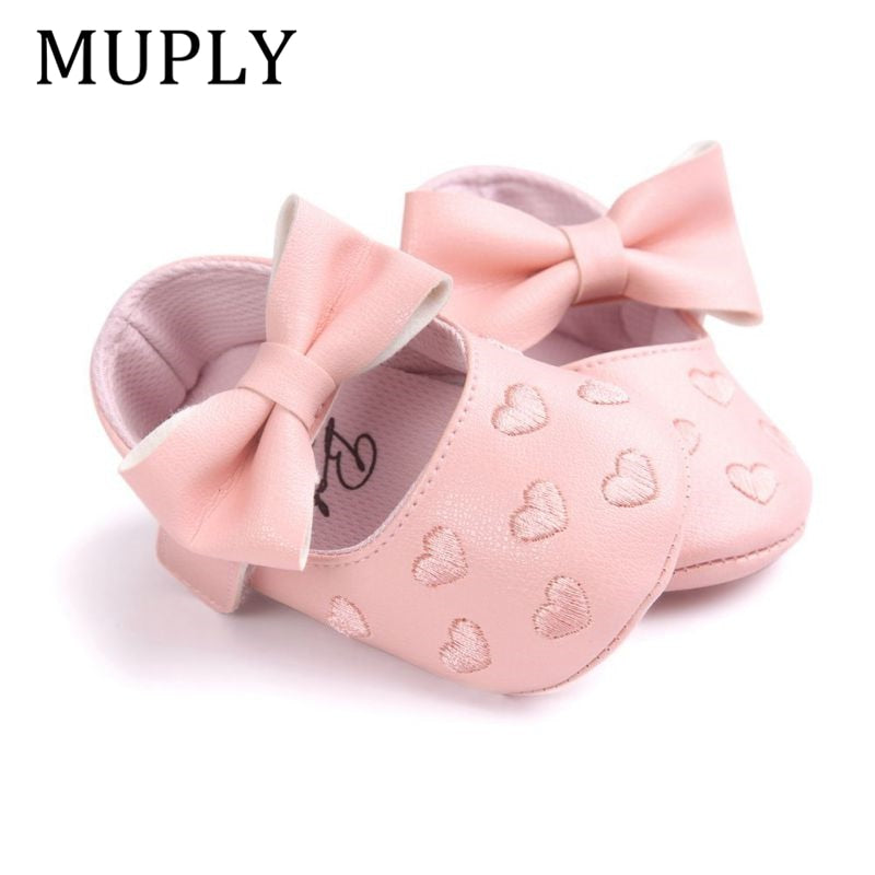 Baby PU Leather Baby Boy/Girl Moccasins Moccs Shoes Bow Fringe Soft Soled Non-slip Footwear Crib Shoes