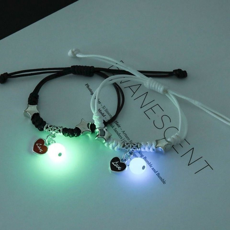 Pulsera luminosa para chicas, estudiantes, dos amigas, pulsera luminosa de moda coreana para parejas