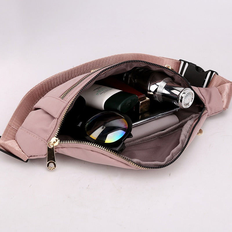 New Women's Versatile Crossbody Bag South Korean Casual Oxford Cloth Shoulder Bag Multi Layer Change Mobile Phone Waist Bag