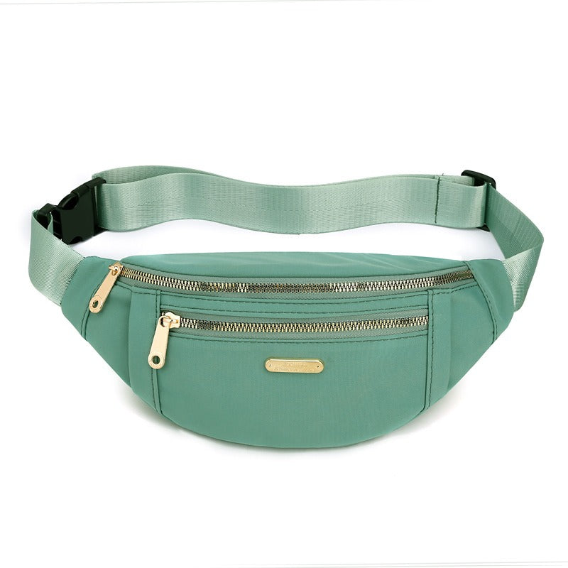 New Women's Versatile Crossbody Bag South Korean Casual Oxford Cloth Shoulder Bag Multi Layer Change Mobile Phone Waist Bag