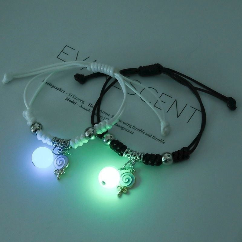 Pulsera luminosa para chicas, estudiantes, dos amigas, pulsera luminosa de moda coreana para parejas