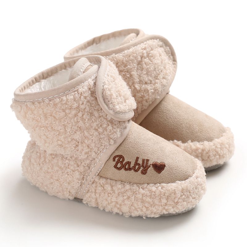 Zapatos de algodón para bebés, cálidos y para primeros pasos en invierno, bonitos zapatos para bebés, niños y niñas, zapatos de suela suave para interiores de 0 a 18 meses