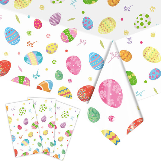 New Easter Egg Tablecloth Bunny Eggs Holiday Party Decoration Tablecloth Disposable PE Tablecloth