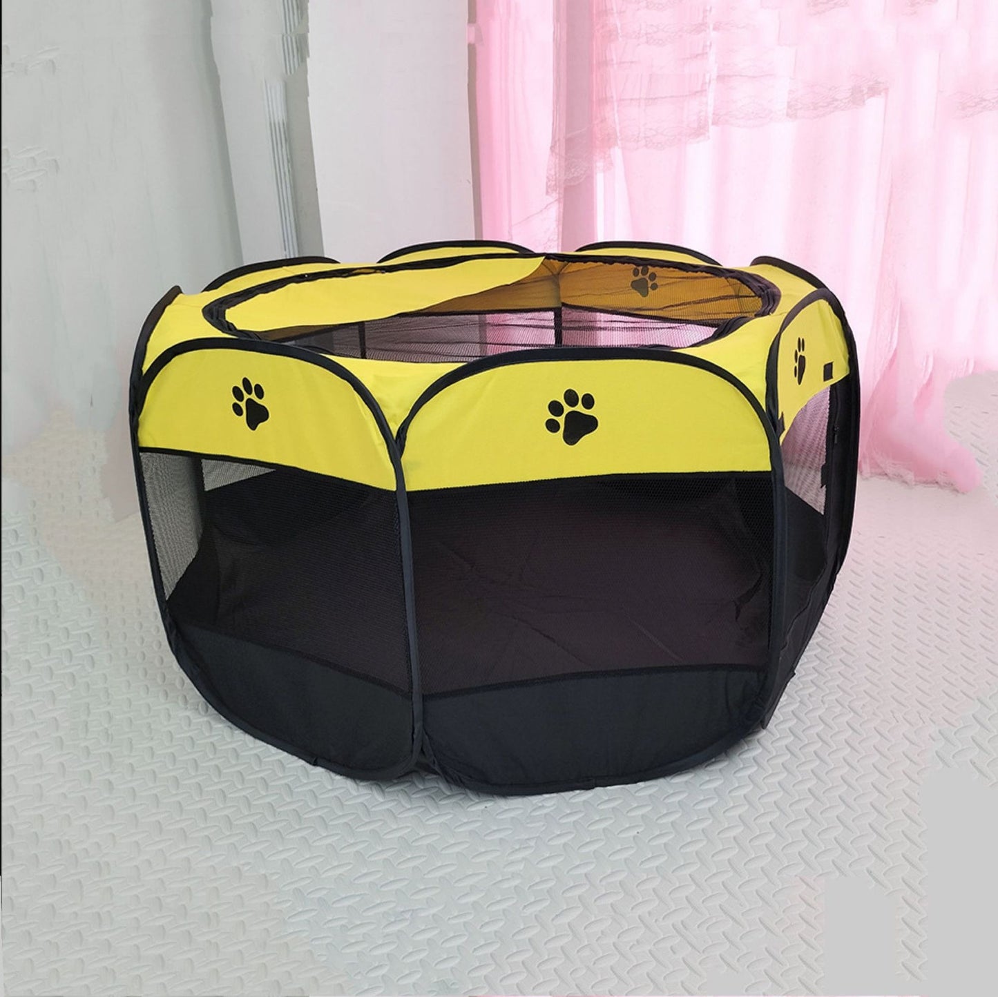 Nueva perrera para gatos, perrera para perros, jaula para mascotas octogonal desmontable y lavable, carpa impermeable de tela Oxford para perros, cerca octogonal