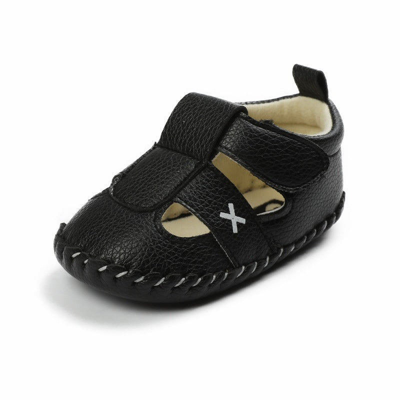 Zapatos de verano para niños y niñas de 0 a 1 años con suela media hueca Baotou antideslizantes y antipatadas para bebés y niños pequeños 