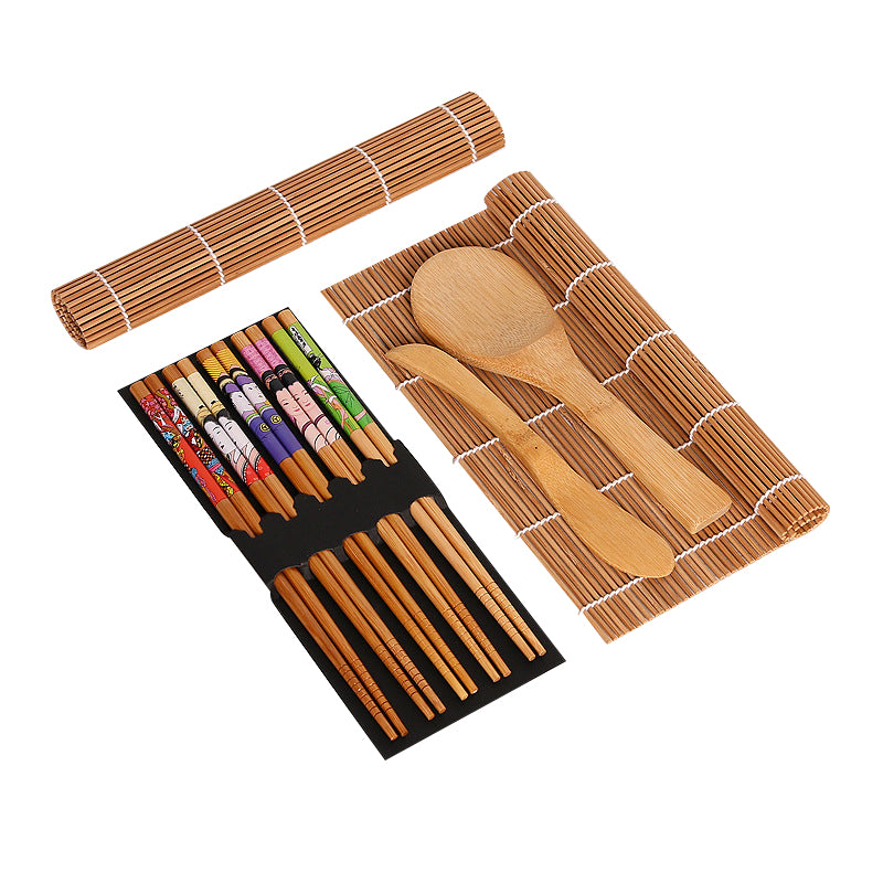 Sushi Tool Set Japanese Style Compact Roll Making Seaweed Rice Ball Bento Tool Set