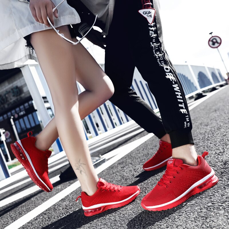 Men Running Shoes Breathable Lightweight Running Sneakers Women Flats Sports Shoes Air Cushioning Athtetic Gym Couple Shoes