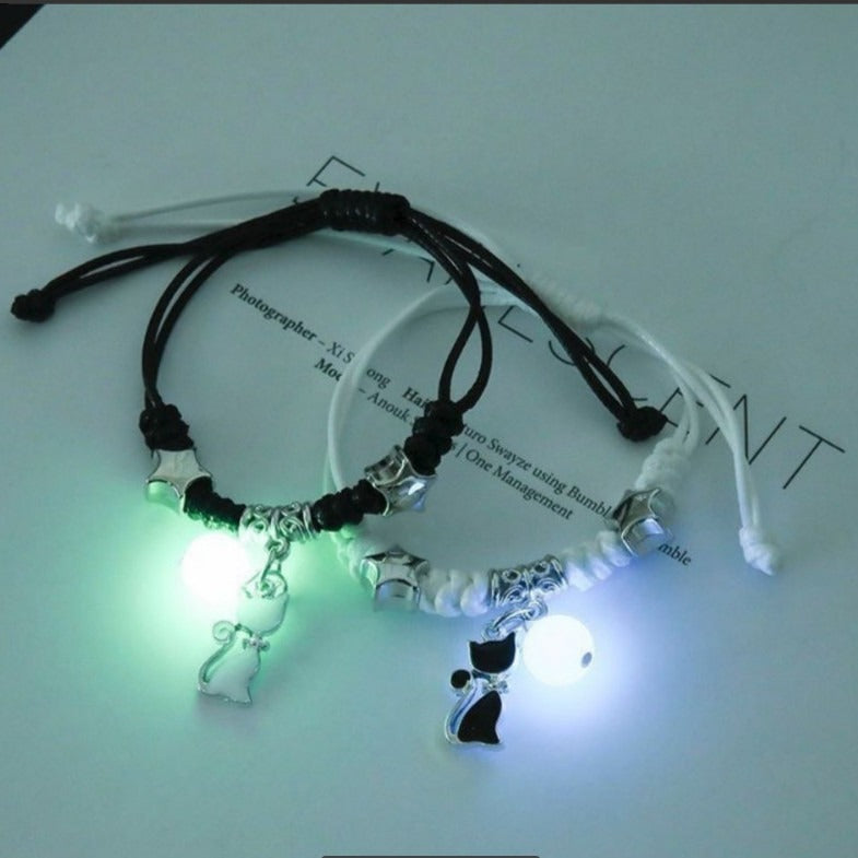 Pulsera luminosa para chicas, estudiantes, dos amigas, pulsera luminosa de moda coreana para parejas