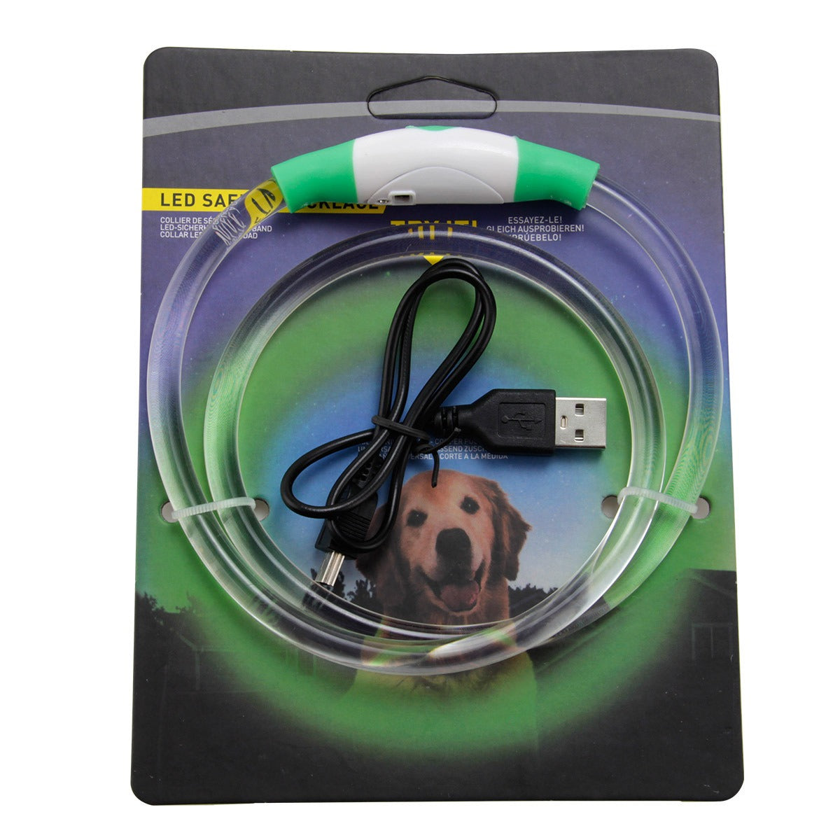 LED Light-Emitting Pet Collar White Shell Through The Overall Luminous Effect Freely Adjustable Outdoor Portable