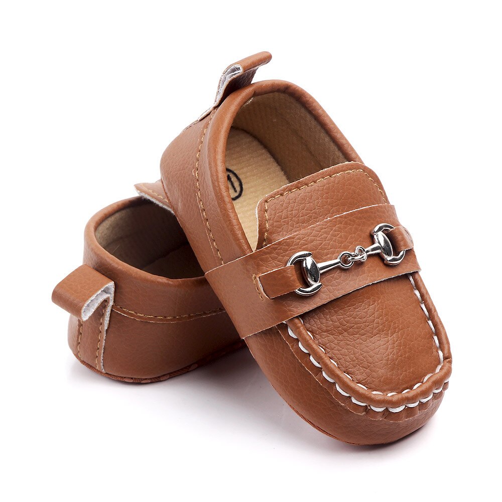 Zapatos de cuero para bebé niño, zapatillas para bebé, zapatos para recién nacidos, primeros pasos, calzado de suela blanda para bebés de 0 a 1 año 