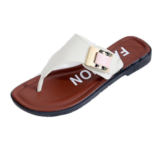 Women Slippers Summer Beach Slippers 2018 Casual Beach Women Slipper Flip Flops Sandals Summer Home Flat Flip Flops Shoes