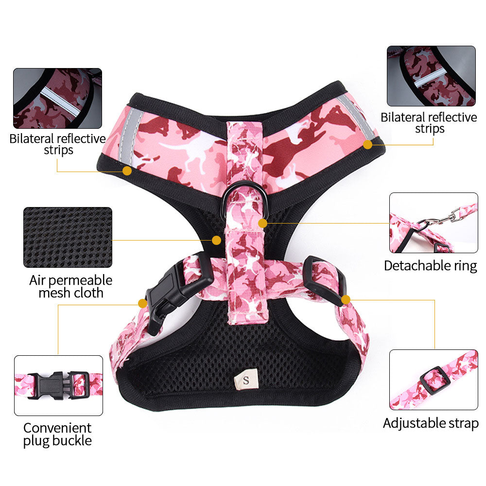 New Pet Leash Undershirt Type Dog Chest Strap Set Of Small And Medium-Sized Dog Walking Rope Dog Rope