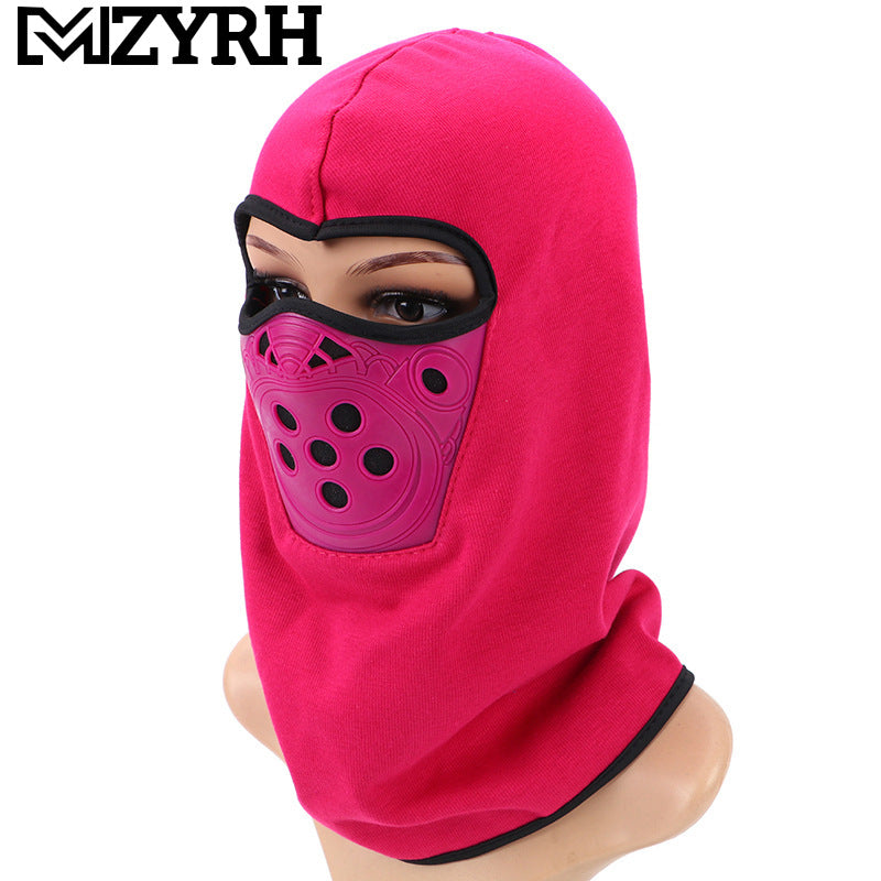 Winter Outdoor Riding Mask Men And Women Thickened Fleece Hat Scarf Face Warm Windproof Hat Headgear