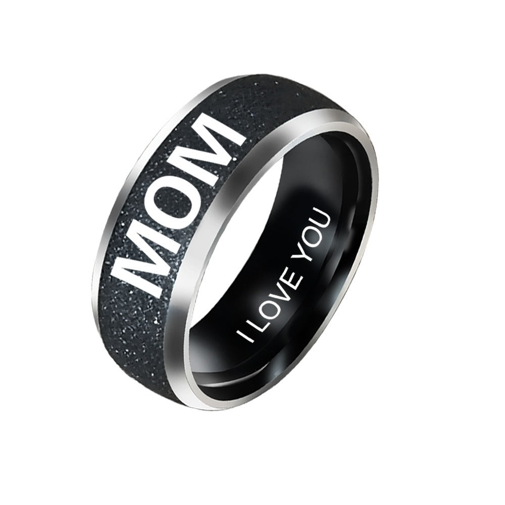 Europe and America Mother's Day Father's Day Gift Jewelry Family Couple Family Ring DAD MOM SON DAUGHTER