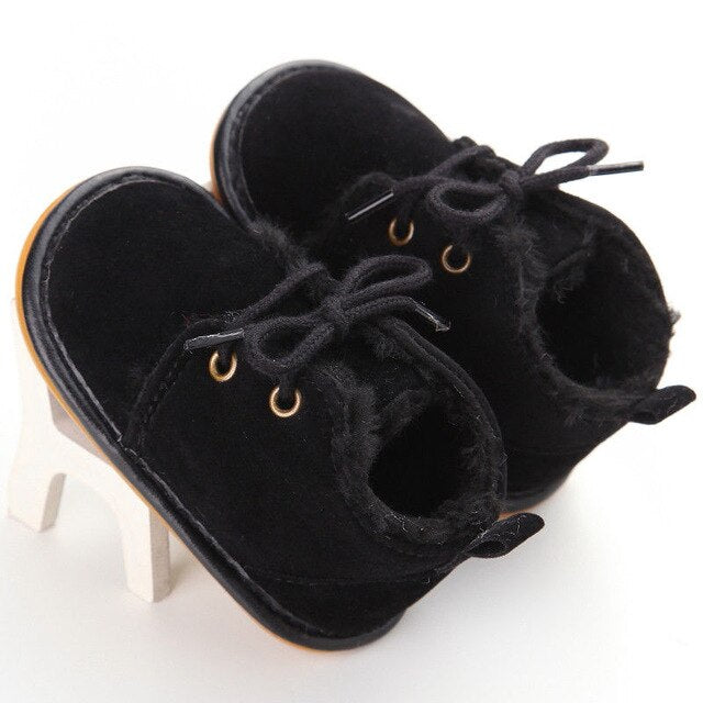 Newborn Baby Girl Boy Shoes Warm Snow Boots Toddler Infant Booties Prewalker Black White Pink