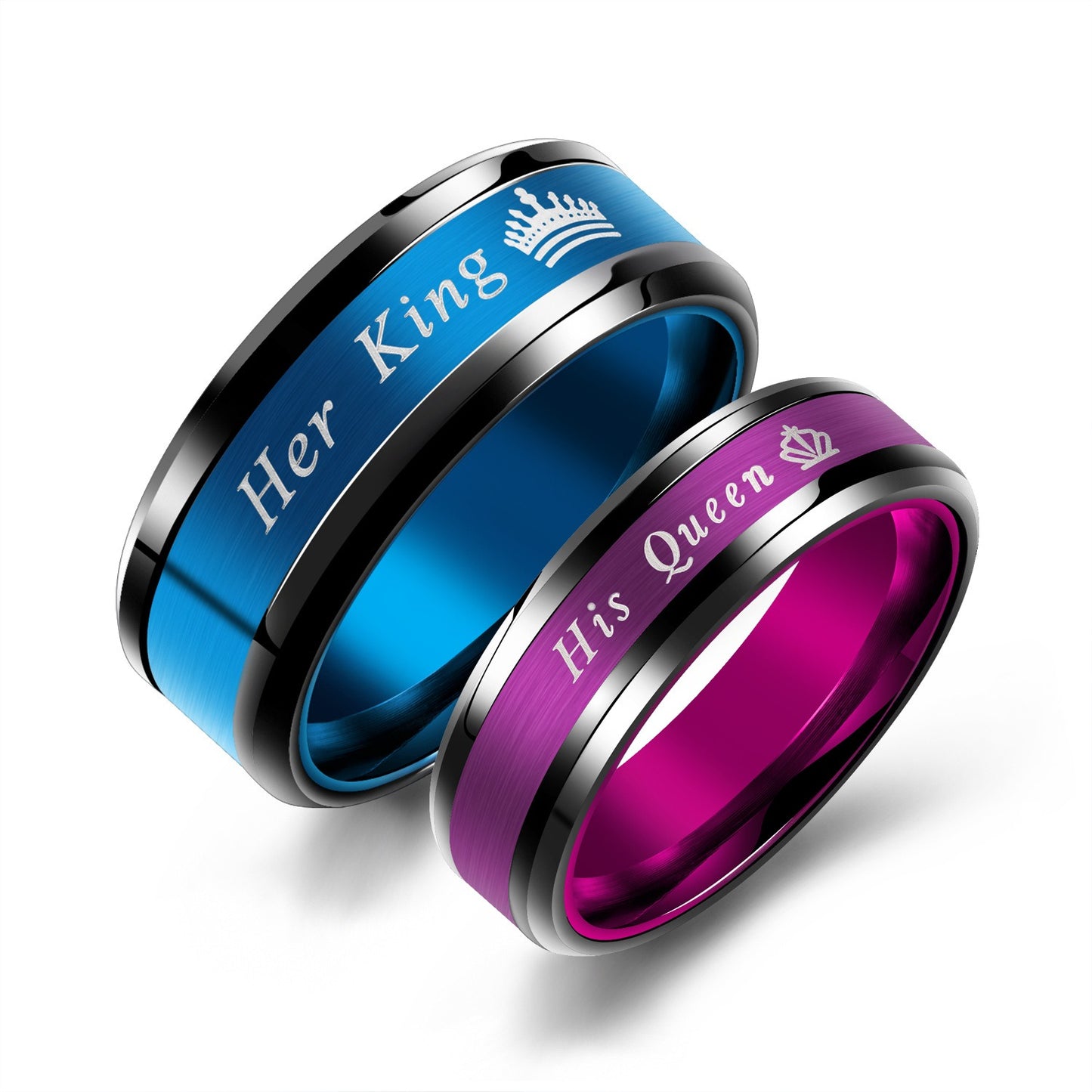 Fashion Simple Couple Titanium Steel Ring Personalized Pair Ring Valentine's Day Gift