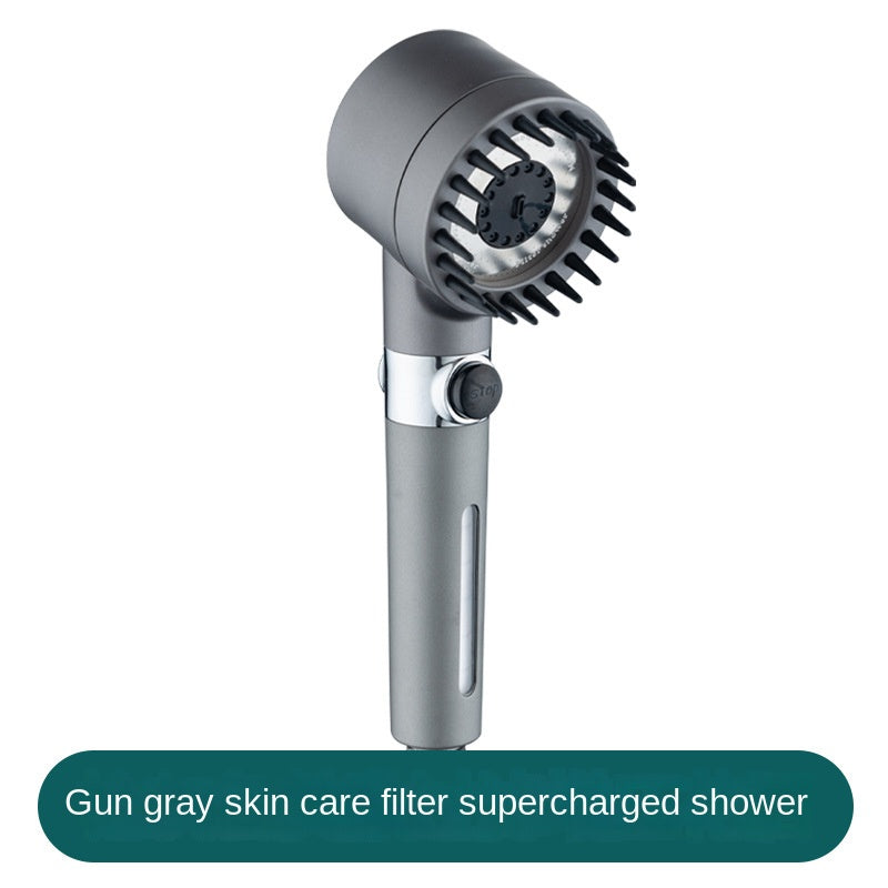 Supercharged Filter Spray Three-Speed Shower Nozzle Shower Shower Head Handheld Faucet