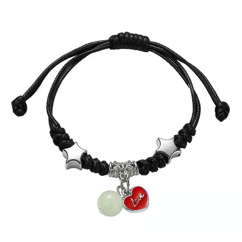 Pulsera luminosa para chicas, estudiantes, dos amigas, pulsera luminosa de moda coreana para parejas