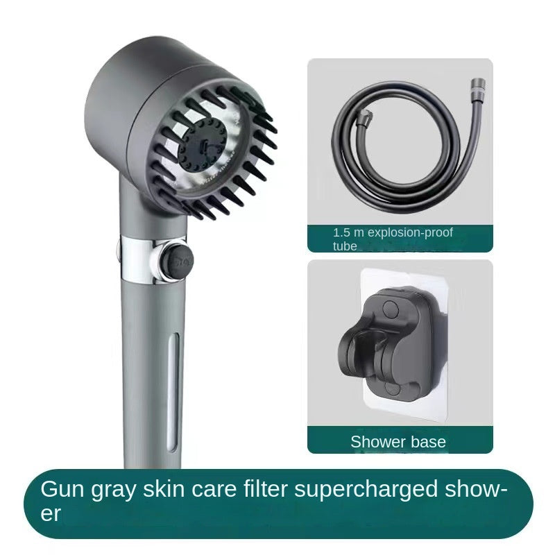 Supercharged Filter Spray Three-Speed Shower Nozzle Shower Shower Head Handheld Faucet