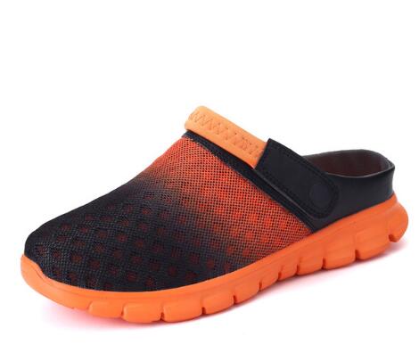 Summer Sandals Men Mesh Shoes Mules Clogs Breathable Beach Slippers Male Water Hollow Aqua Wading Chaussure Homme