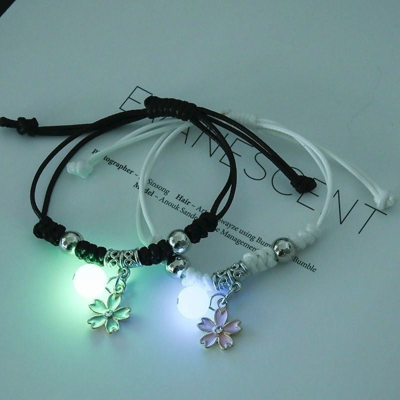 Pulsera luminosa para chicas, estudiantes, dos amigas, pulsera luminosa de moda coreana para parejas