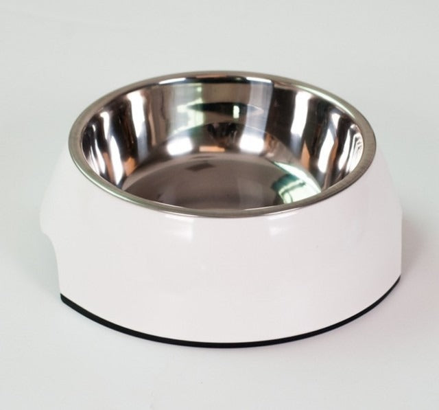 Cuenco para perros Cuenco para comida para gatos Cuenco de acero inoxidable de doble uso para comer y beber Cuenco individual antideslizante extraíble Cuenco para mascotas