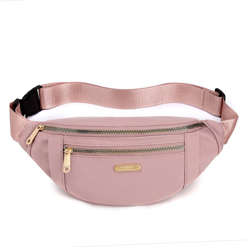 Nuevo bolso cruzado versátil para mujer, bolso de hombro de tela Oxford informal de Corea del Sur, bolso de cintura para teléfono móvil con múltiples capas