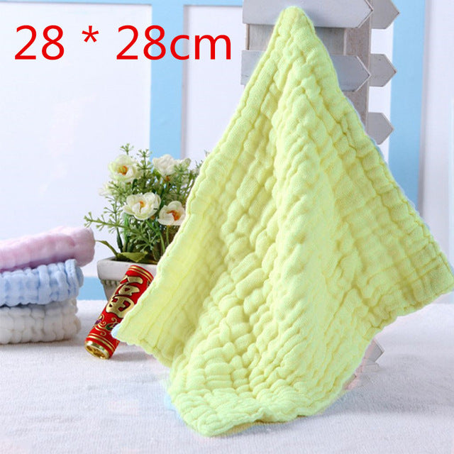 1 Piece Baby Bath Towels 100% Cotton Gauze Solid New Born Baby Towels Ultra Soft Strong Water Absorption Baby Care