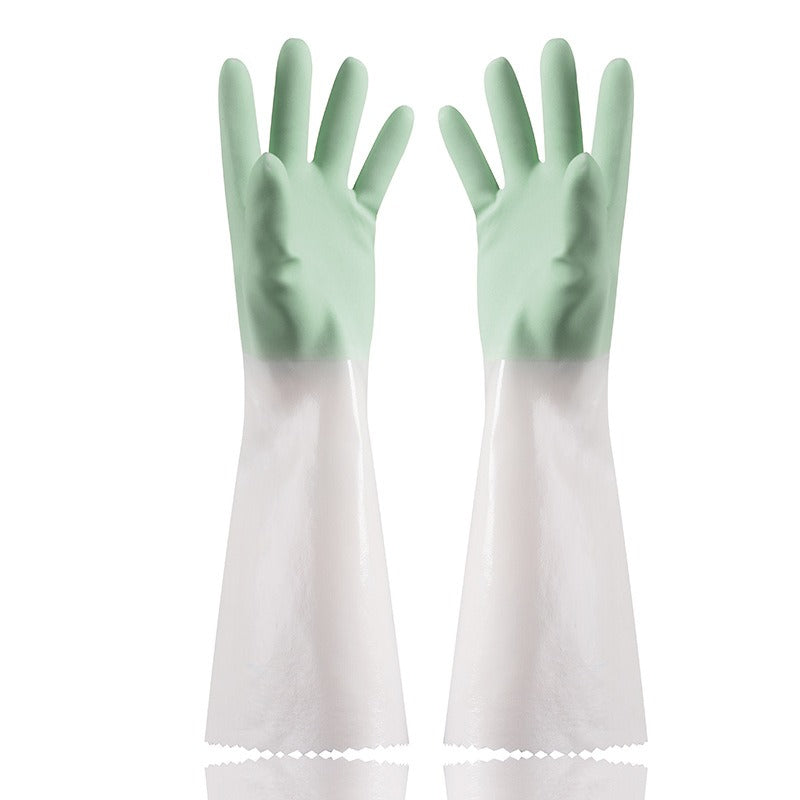 Dishwashing Gloves Durable All-In-One Padded Dishwashing And Clothes Washing Long Thickened Rubber Housework Cleaning Gloves