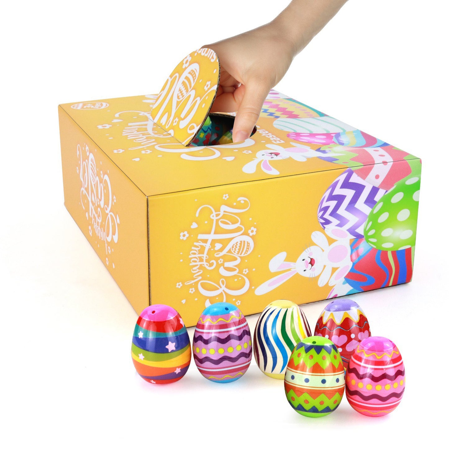 Juego de huevos de Pascua que no se caen, caja sorpresa, regalos para niños, juguetes antiestrés 