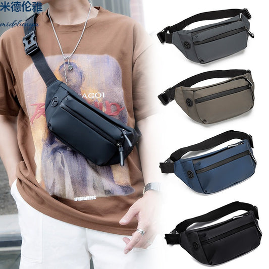 Bolso de pecho impermeable para hombre, riñonera informal para deportes al aire libre, bandolera de un solo hombro, bolso de moda coreana para hombre