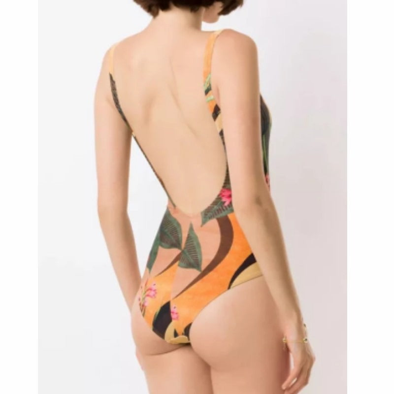 Traje de baño de una pieza conservador para cubrir el vientre delgado para vacaciones en la playa, spa, bikini retro francés 