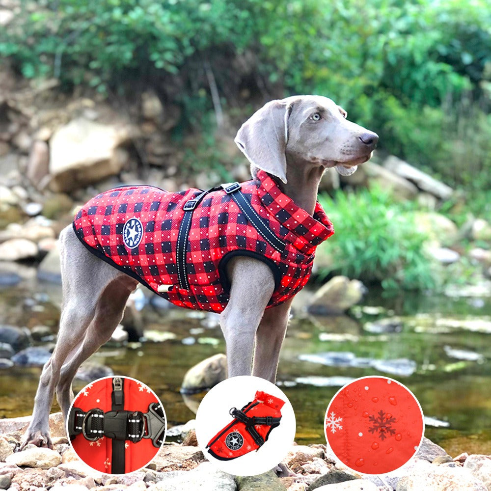 Ropa nueva para mascotas de otoño e invierno, ropa navideña para perros grandes, ropa de algodón gruesa y cálida para perros, ropa para mascotas