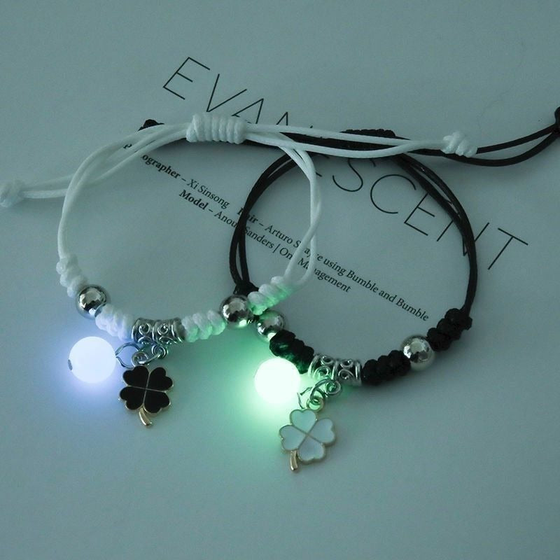 Pulsera luminosa para chicas, estudiantes, dos amigas, pulsera luminosa de moda coreana para parejas