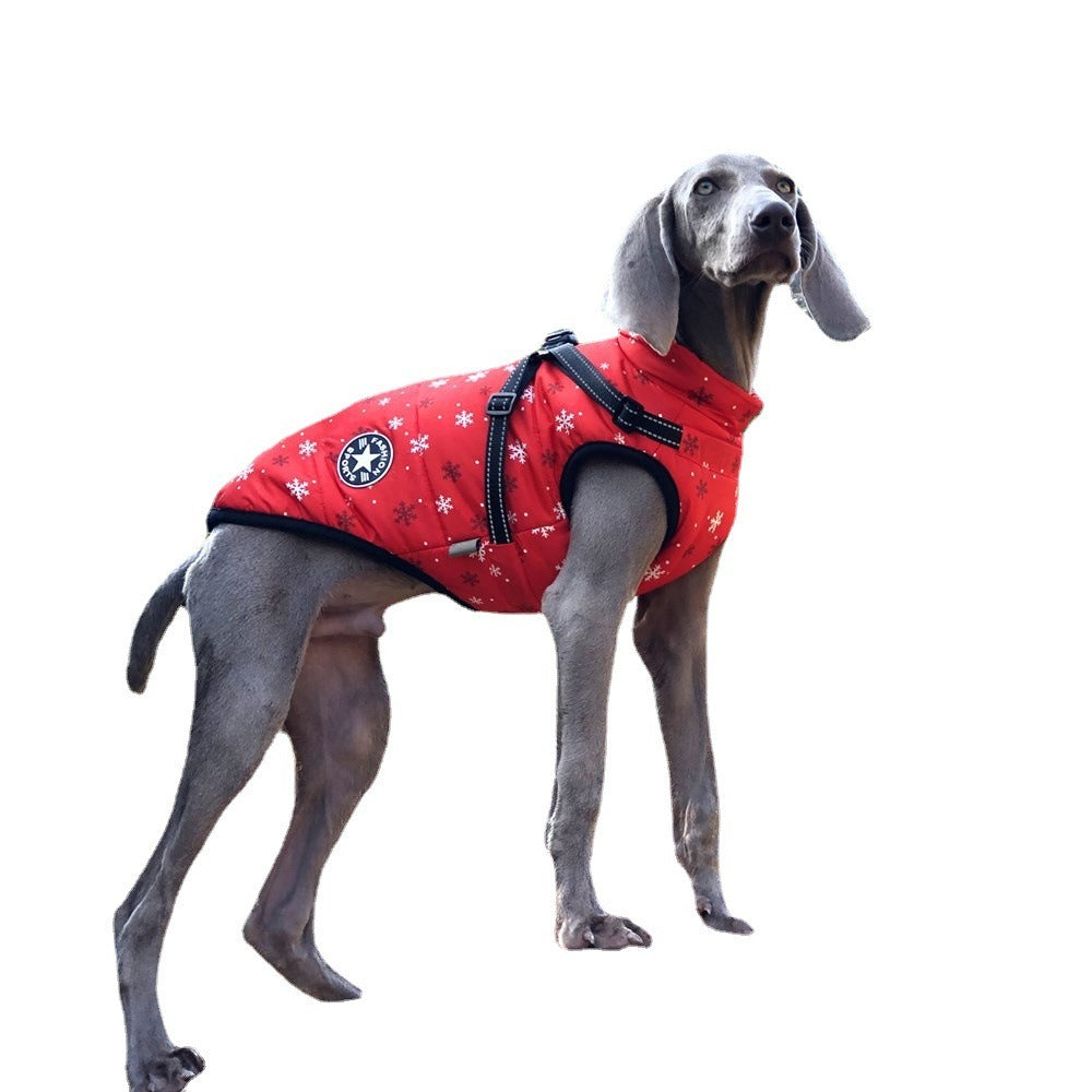 Ropa nueva para mascotas de otoño e invierno, ropa navideña para perros grandes, ropa de algodón gruesa y cálida para perros, ropa para mascotas