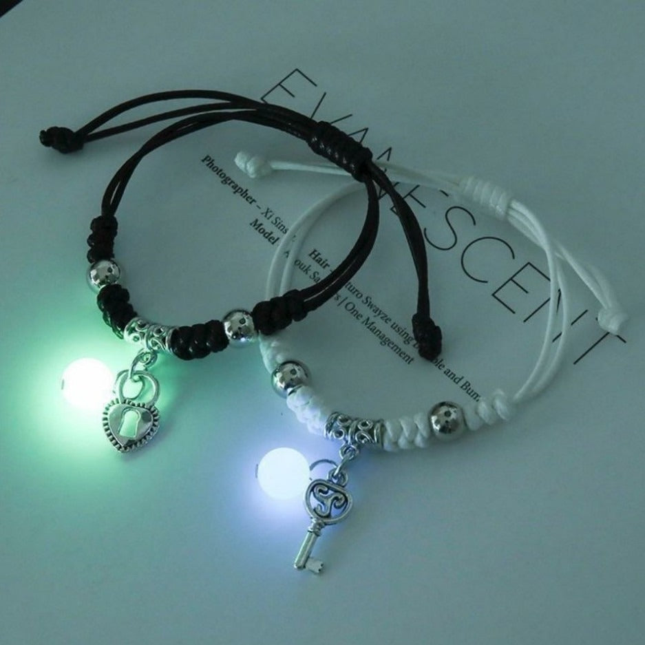 Pulsera luminosa para chicas, estudiantes, dos amigas, pulsera luminosa de moda coreana para parejas