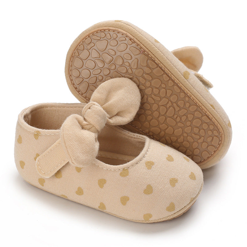 Modelos de primavera y otoño Zapatos para bebés de 0 a 1 año Zapatos para bebés con suela suave Zapatos de princesa transpirables con suela de goma suave