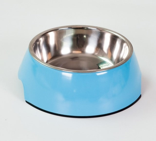 Cuenco para perros Cuenco para comida para gatos Cuenco de acero inoxidable de doble uso para comer y beber Cuenco individual antideslizante extraíble Cuenco para mascotas