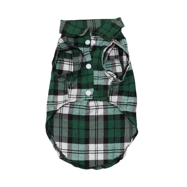 Plaid Dog Clothes Summer Dog Shirts for Small Medium Dogs Pet Clothing Yorkies Chihuahua Clothes