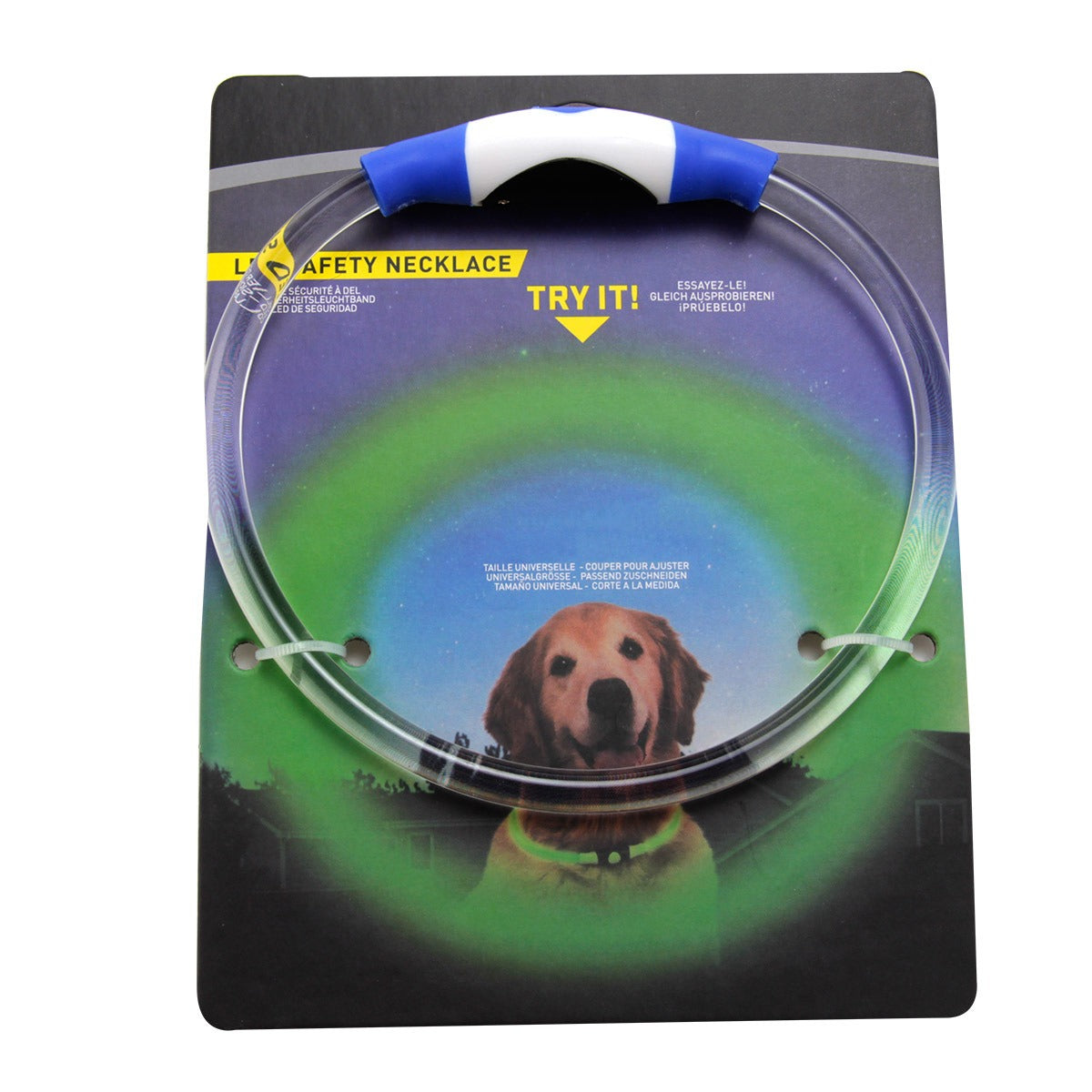 LED Light-Emitting Pet Collar White Shell Through The Overall Luminous Effect Freely Adjustable Outdoor Portable