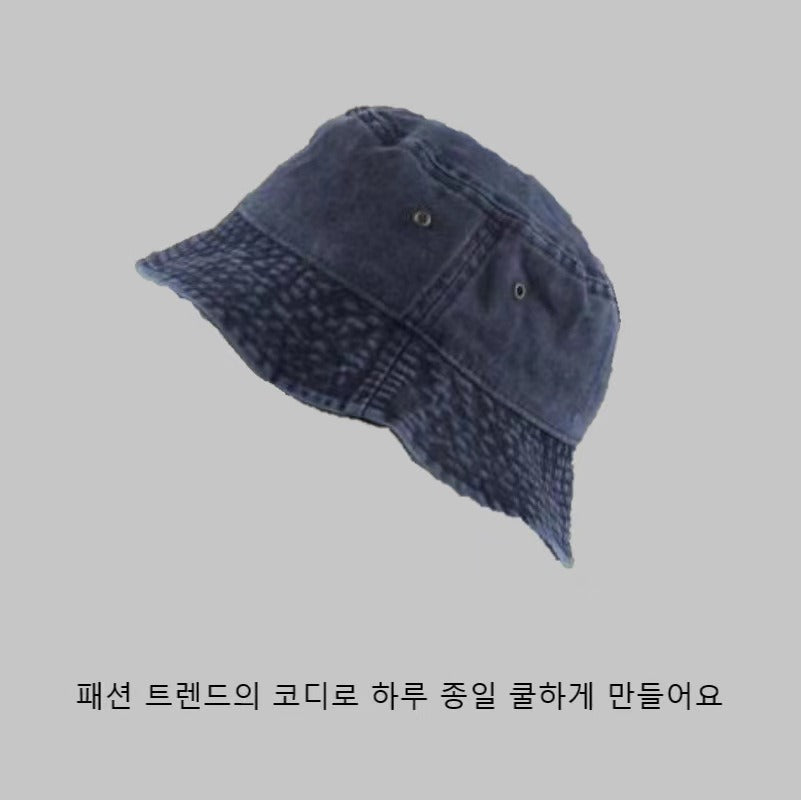 Retro Old Fisherman's Hat Solid Color Washed Cowboy Hat Spring and Summer Fashion Breathable Couple Basin Hat