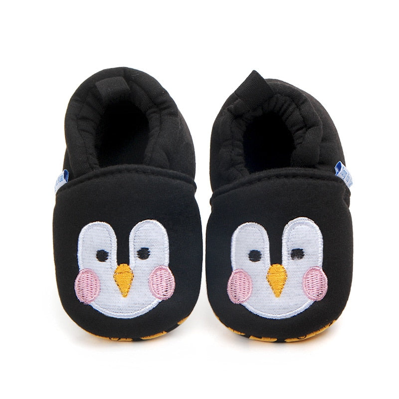 Zapatillas de invierno cálidas de algodón para bebés y niñas con dibujos de zorros, para primeros pasos