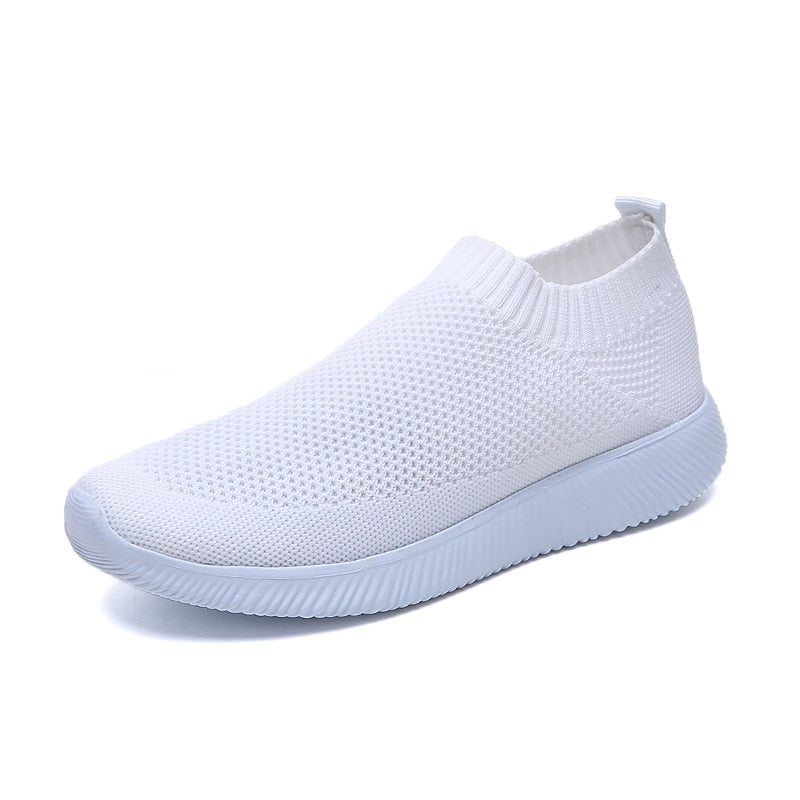 Rimocy Plus Size 43 Breathable Mesh Platform Sneakers Women Slip on Soft Ladies Casual Running Shoes Woman Knit Sock Shoes Flats