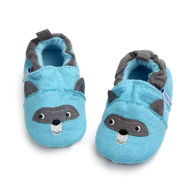 Zapatillas de invierno cálidas de algodón para bebés y niñas con dibujos de zorros, para primeros pasos