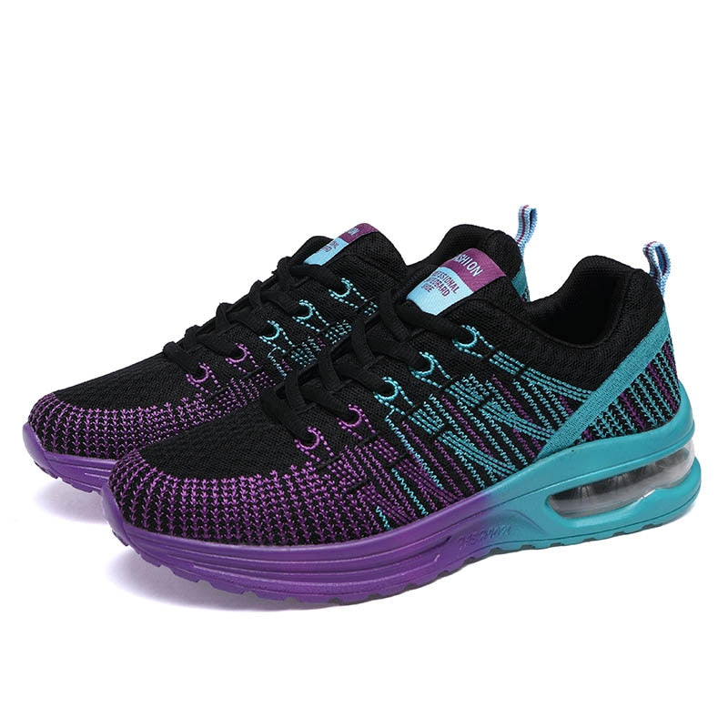 Sport Women Cushion Sports Shoes Outdoor Breathable Rose Mesh Sneakers Women Athletic Cushioning Running Shoe Trainers