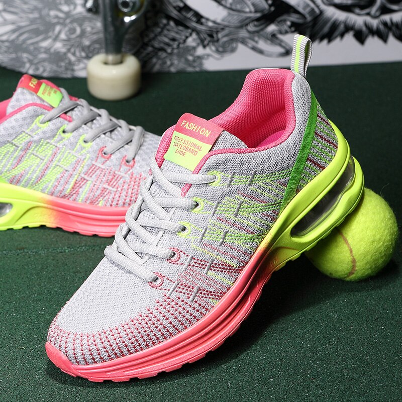 Sport Women Cushion Sports Shoes Outdoor Breathable Rose Mesh Sneakers Women Athletic Cushioning Running Shoe Trainers