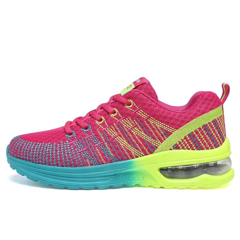 Sport Women Cushion Sports Shoes Outdoor Breathable Rose Mesh Sneakers Women Athletic Cushioning Running Shoe Trainers