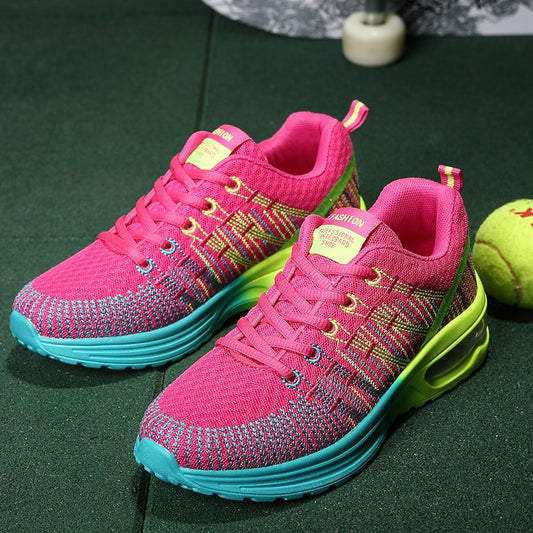 Sport Women Cushion Sports Shoes Outdoor Breathable Rose Mesh Sneakers Women Athletic Cushioning Running Shoe Trainers